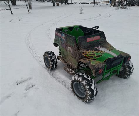 convert mini digger wheels axle|24v grave digger wheel conversion.